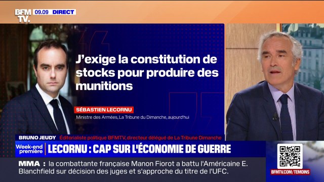 J'exige la constitution de stocks pour produire des munitions déclare Sébastien Lecornu dans une interview à La Tribune Dimanche