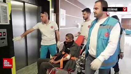 Edirne'de hastaneden ambulansla oy vermeye gitti