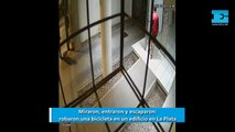 Miraron, entraron y escaparon caminando: robaron una bicicleta de la cochera de un edificio en La Plata