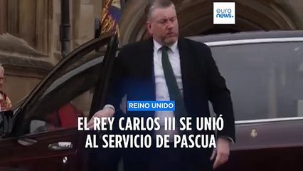 El rey Carlos III aparece en público para la misa de Pascua, William y Kate ausentes