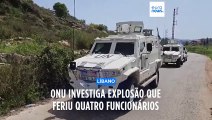 ONU abre investigação a explosão que feriu quatro funcionários no Líbano