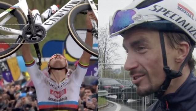 Tour des Flandres 2024 - Julian Alaphilippe : Mathieu van der Poel, c'est impressionnant ! Félicitations à lui !