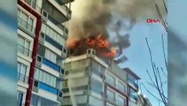 Ankara'da  yangın! 7 katlı bina alevlere teslim oldu