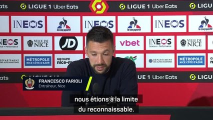 Nice - Farioli : “Une première mi-temps à la limite du reconnaissable”