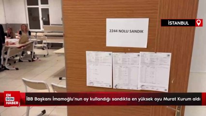 İBB Başkanı İmamoğlu’nun oy kullandığı sandıkta en yüksek oyu Murat Kurum aldı
