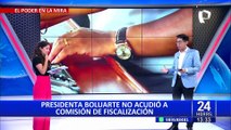 Presidenta Boluarte ausente durante sesión de Fiscalización por caso de relojes Rolex