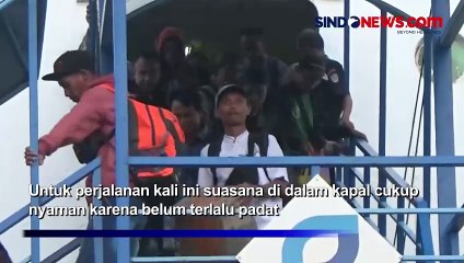 Ratusan Pemudik Asal Kalimantan Tiba di Pelabuhan Tanjung Emas Semarang