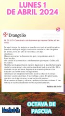 Evangelio Lunes de la octava de pascua