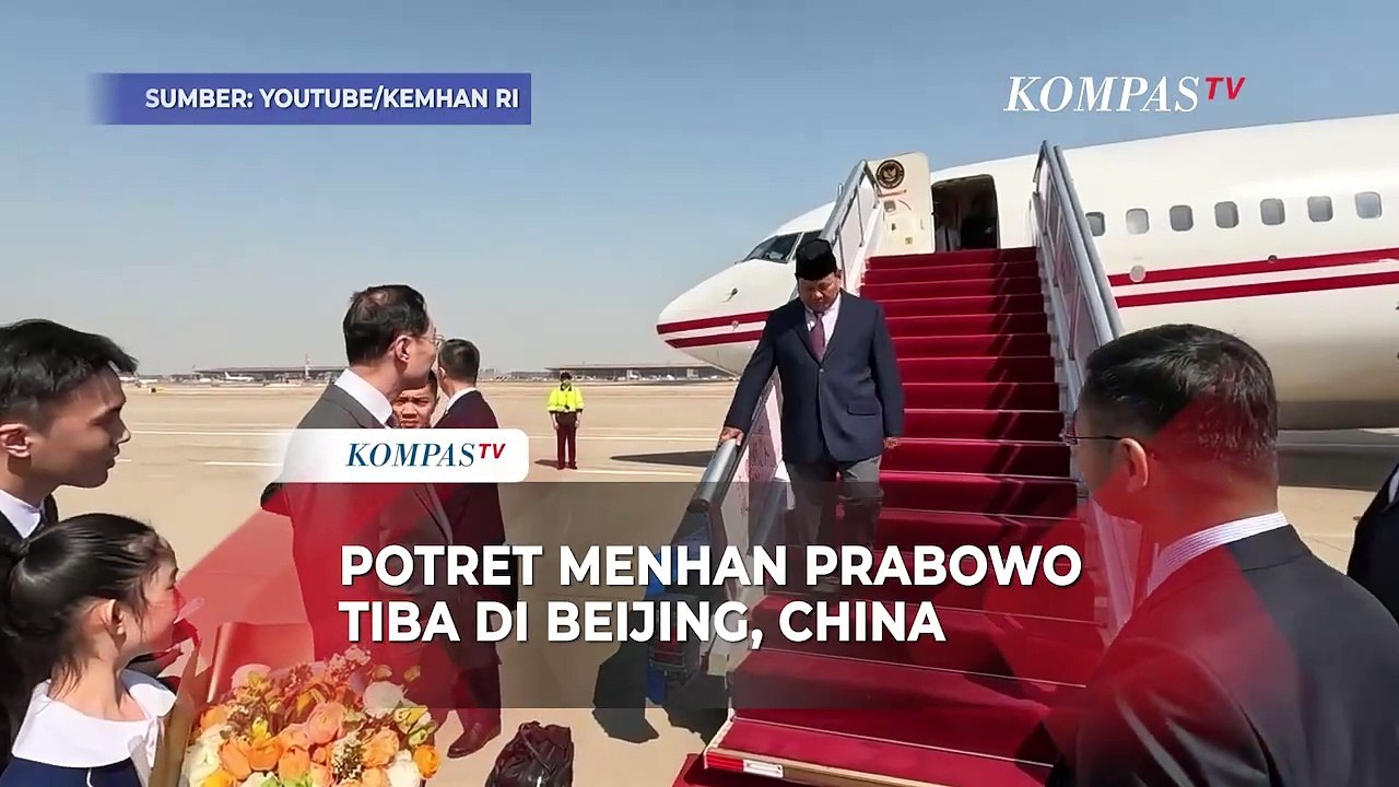 Potret Menhan Prabowo Subianto Tiba di China, Akan Temui Presiden Xi Jinping