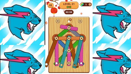 Wood nuts and bolts puzzle level 21