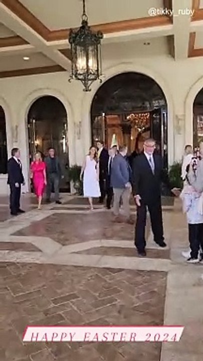 Barron Trump Stands Tall Beside Angelic Melania in White at Mar-a-Lago Easter Brunch