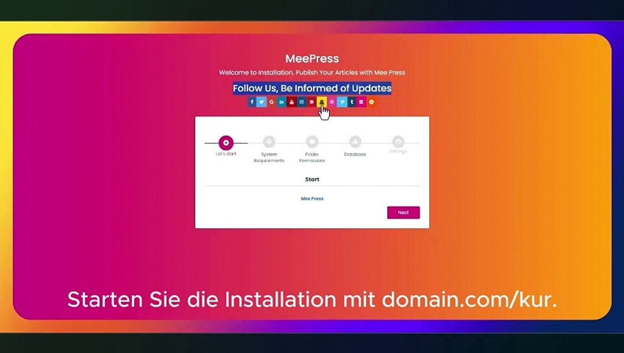 MeePress-Funktionen, Download und Installation