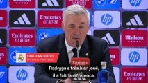 Ancelotti : “Rodrygo a très bien joué et a fait la différence”