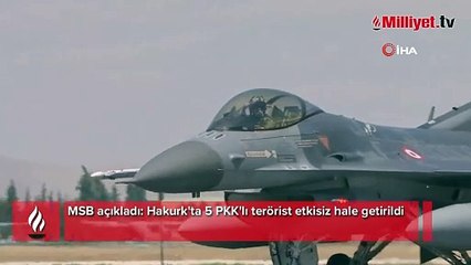 MSB açıkladı: Hakurk'ta 5 PKK'lı terörist etkisiz hale getirildi
