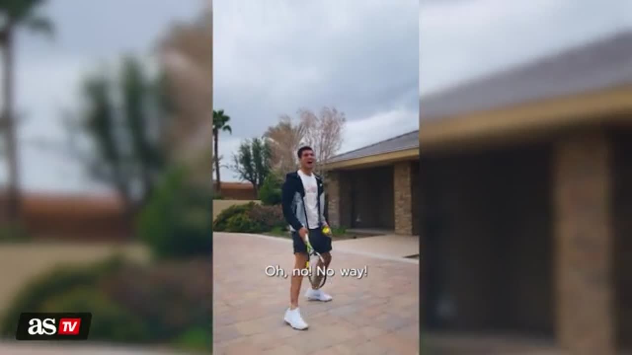 Watch: Carlos Alcaraz gets April fooled by Babolat