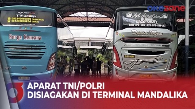 Jelang Mudik, Aparat TNI/Polri Mulai Disiagakan di Terminal Mandalika Mataram