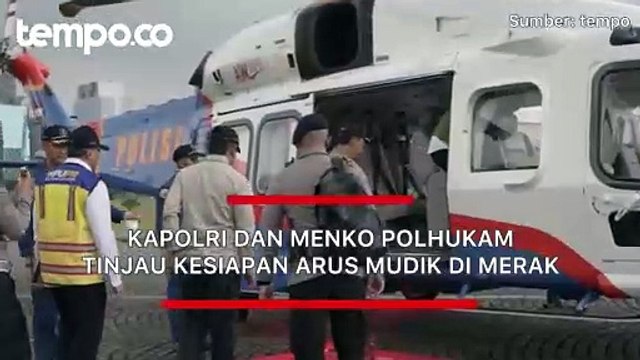 Kapolri Naik Heli Bareng Menko Polhukam Tinjau Kesiapan Arus Mudik di Merak