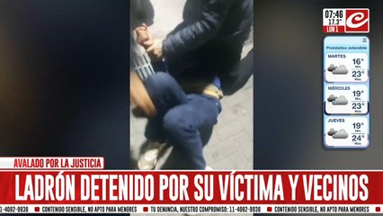 Ladrón fue detenido a golpes por su víctima y fue avalado por la justicia