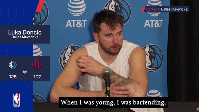Doncic jokes that bartending helped him make underhand shot vs Rockets