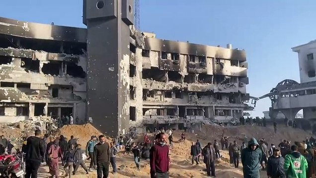 دمار كبير في مجمع الشفاء في غزة بعد العملية العسكرية الإسرائيلية