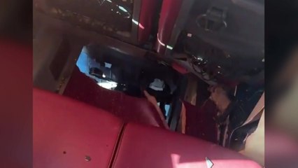 대학교 통학버스가 타이어 터진 채로 운행...3명 다쳐 / YTN