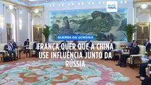 França quer usar influência da China sobre a Rússia