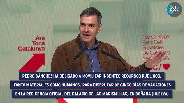 Sánchez movilizó a más de 50 personas, 3 aviones y 4 helicópteros para sus vacaciones en Doñana