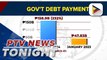 Gov’t debt payments up threefold in January