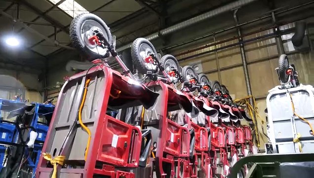 The process of making an ultra-small electric car. Electric car factory in Korea