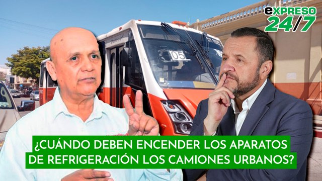 ¿Cuándo deben encender los aparatos de refrigeración los camiones urbanos?