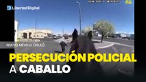 Persecución y detención policial a caballo