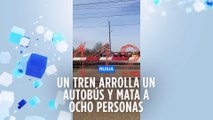 Accidente mortal: Un tren arrolla un autobús en Rusia y mata a ocho personas