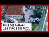 Morador flagra intensa troca de tiros entre PMs e criminosos em Santos