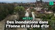 Crue « exceptionnelle » dans l’Yonne et la Côte d’Or, les images des rues inondées et des premières évacuations