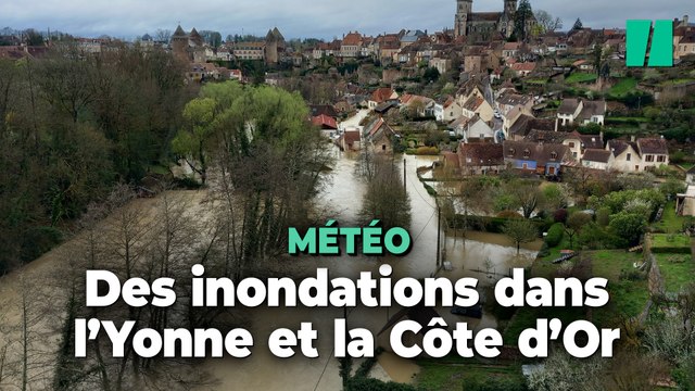Crue « exceptionnelle » dans l’Yonne et la Côte d’Or, les images des rues inondées et des premières évacuations