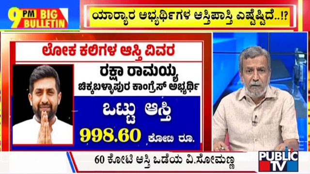 Big Bulletin | Raksha Ramaiah Declares Assets Worth 998.60 Crores | HR Ranganath | April 01, 2024
