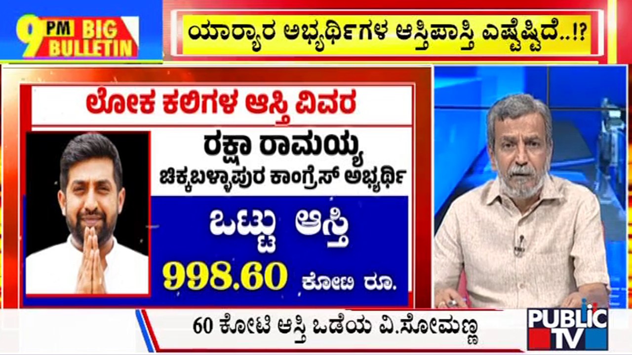 Big Bulletin | Raksha Ramaiah Declares Assets Worth 998.60 Crores | HR Ranganath | April 01, 2024