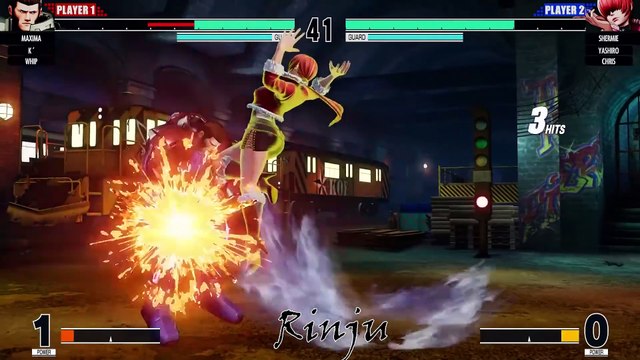 KoF 15 Gameplay Maxima K' Whip vs Shermie Yashiro Chris