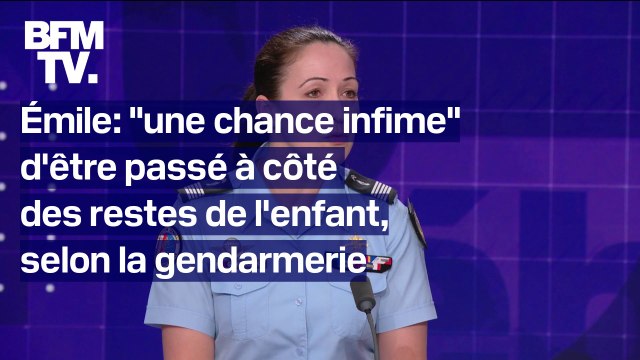 La porte-parole de la Gendarmerie nationale s'exprime sur BFMTV après la découverte des ossements d'Émile