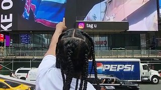 She put her fiance on a Timesquare Billboard 