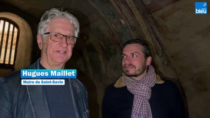 L'abbaye de Saint-Savin en partie inondée par la crue de la Gartempe