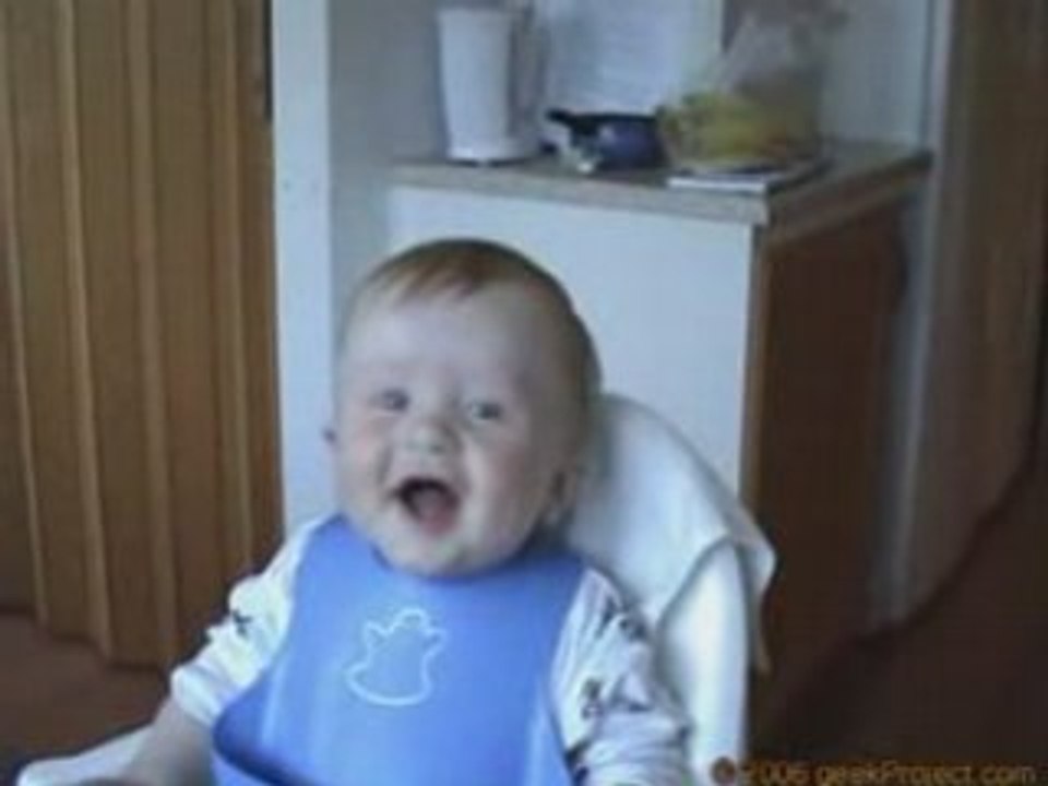 Baby laughing