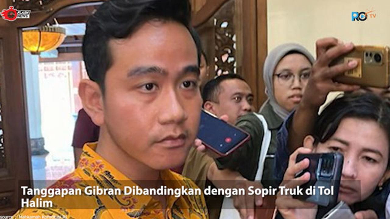 Tanggapan Gibran soal dibandingkan dengan sopir truk tol halim