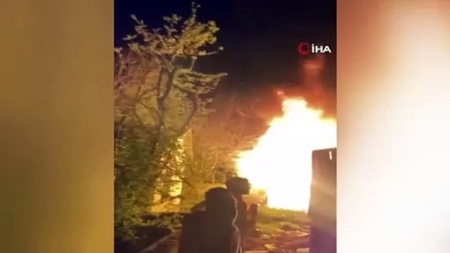 Sakarya’da baraka alev topuna döndü: Mahalleli sokağa döküldü