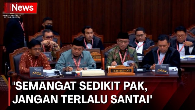 Momen Ketua MK Suhartoyo Tegur Ketua KPU saat Bicara ke Ahli Ganjar-Mahfud di Sidang Sengketa Pilpres 2024