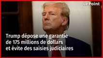 Trump dépose une garantie de 175 millions de dollars et évite des saisies judiciaires