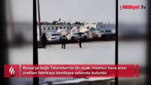 Dünyada son dakika... Rusya'da drone fabrikasına kamikaze saldırısı, korkunç görüntüler
