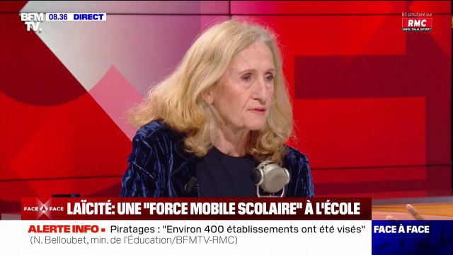 Menaces terroristes reçues sur les ENT: Il y a eu à peu près 400 établissements qui ont été visés précise Nicole Belloubet