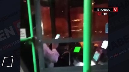 İstanbul'da telefonla oynayarak otobüs kullandı
