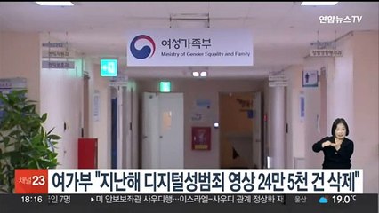 여가부 "지난해 디지털성범죄 영상 24만5천 건 삭제"